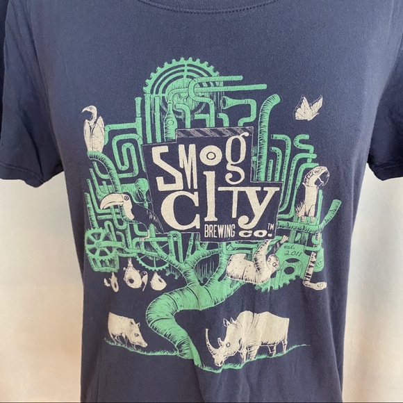 Smog City Brewery Tee Ladies Large - Picture 2 of 5